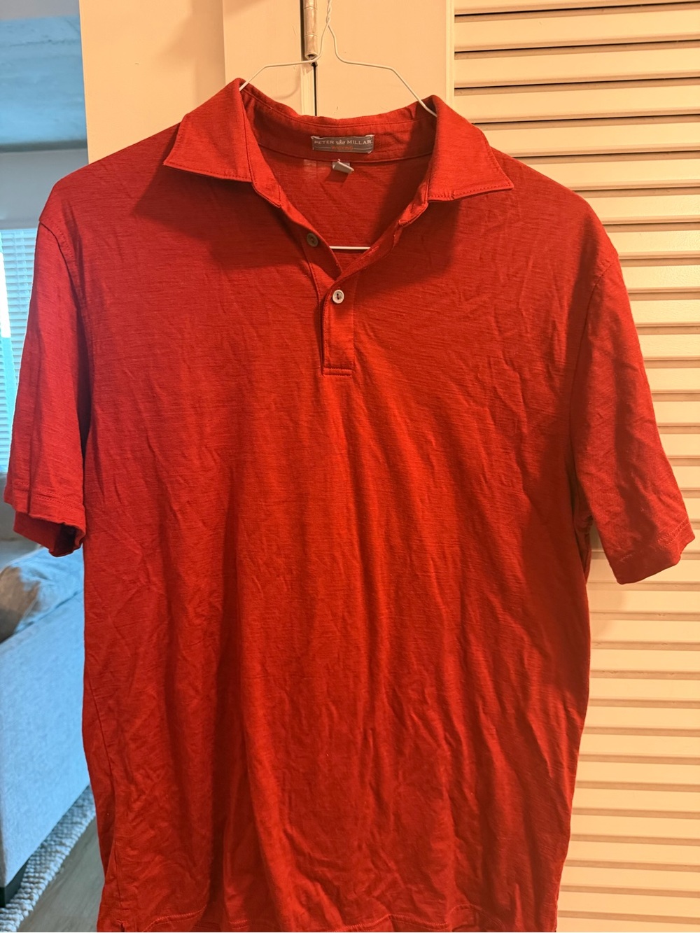 Peter Millar Red Short-Sleeve Polo
